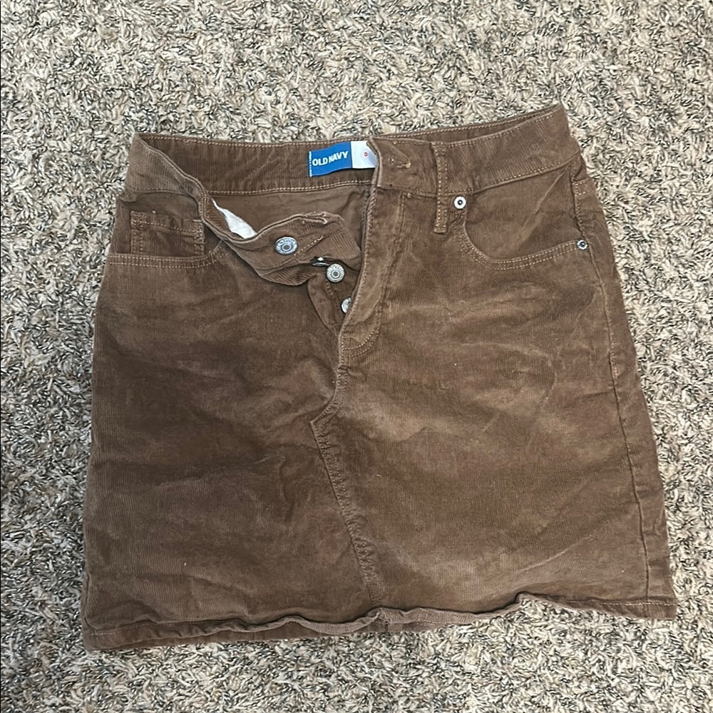 Old Navy Tan Corduroy Skirt